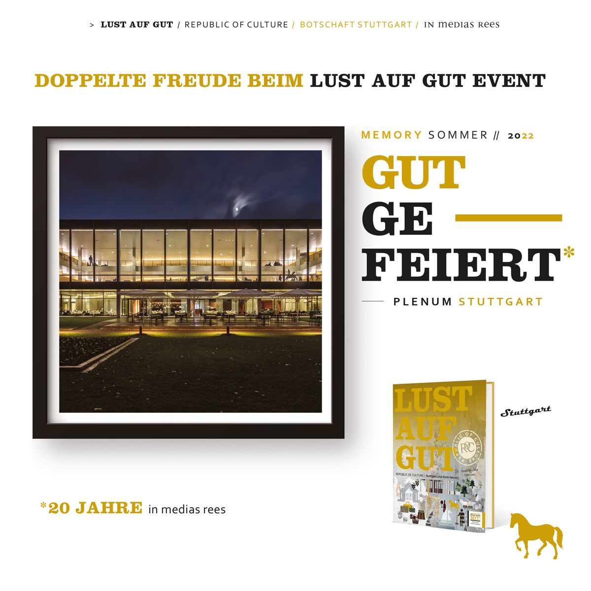 LUST AUF GUT-Event Stuttgart – Stuttgart Doppelt GUT gefeiert am 14. Juli 2022 im Restaurant Plenum