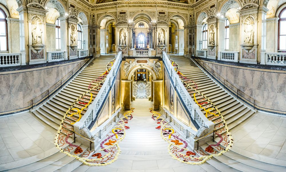 Blumendekorationen in der Zweigstelle – Wien 17 Zweigstelle – Wien