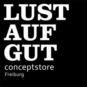 Logo des LUST UAF GUT Conceptstore in Freiburg