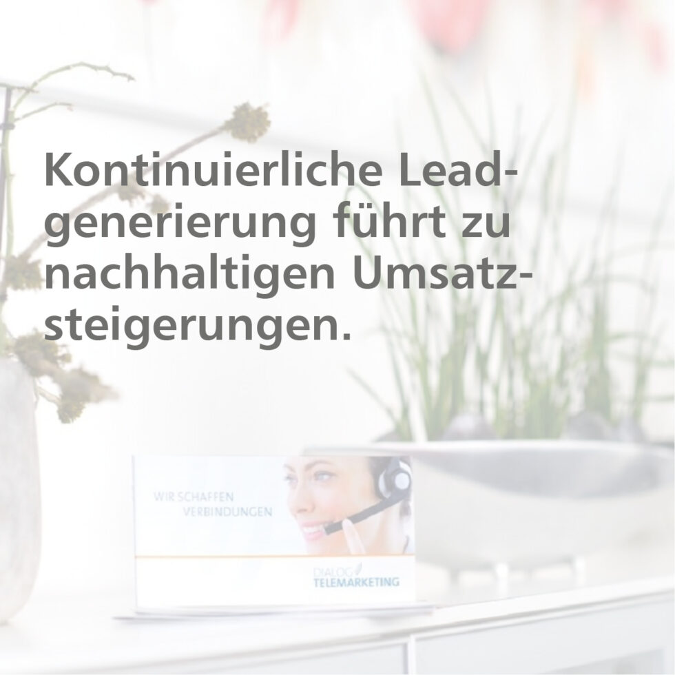 Jedes Unternehmen lebt vom Vertrieb